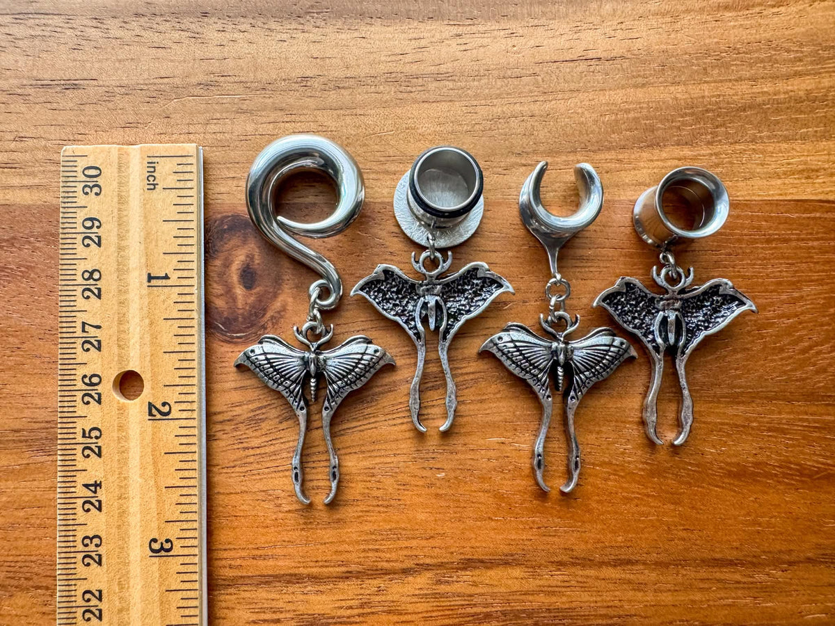Antique Silver Luna Moths