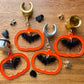 Batty Pumpkin Dangles Plug Earrings