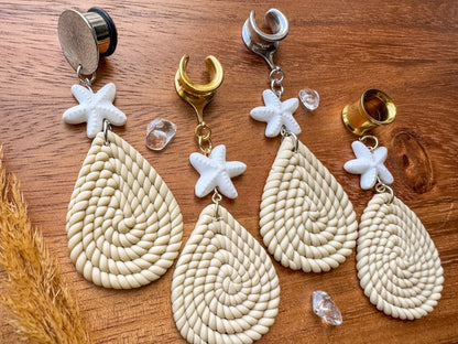 Beach Treasure Dangles Plug Earrings