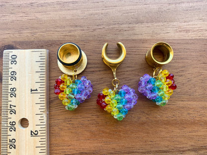 Beaded Rainbow Hearts