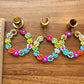 Beaded Flower Hoops