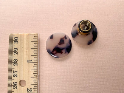 Beige Tortoiseshell Studs
