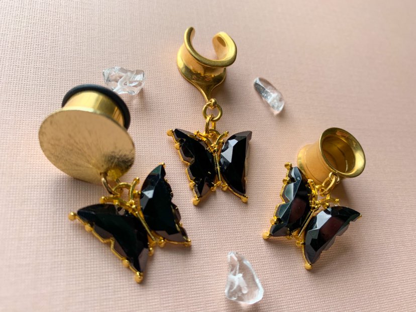 Black & Gold Butterflies