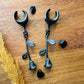 Black Roses Plug Earrings