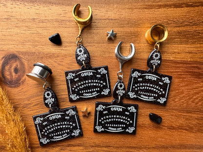 Black Spirit Boards Plug Earrings