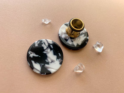 Black & White Tortoiseshell Studs
