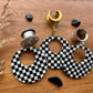 Black & White Checkered Hoops