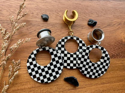 Black & White Checkered Hoops