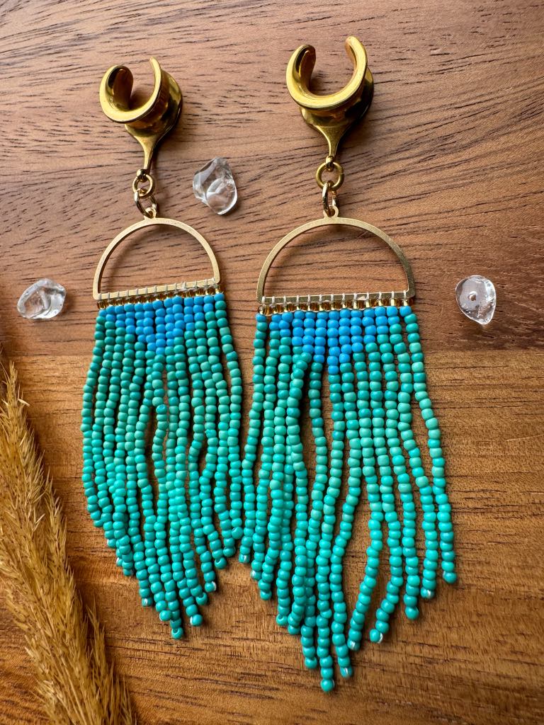 Blue & Teal Beaded Dangles
