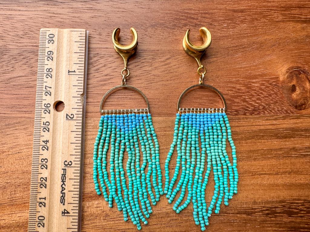 Blue & Teal Beaded Dangles