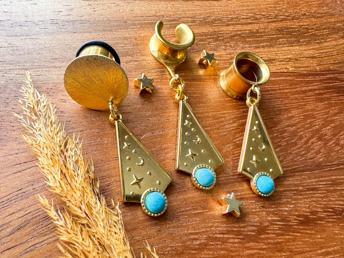 Boho Celestial Dangles Plug Earrings