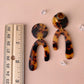 Brown & Black Tortoiseshell U-Shaped Earrings