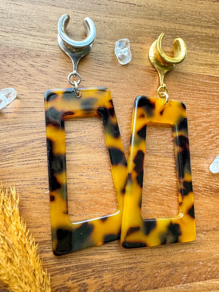 Brown & Black Tortoiseshell Rectangles