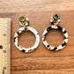 Brown & Cream Acetate Hoops