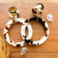 Brown & Cream Acetate Hoops