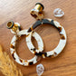 Brown & Cream Acetate Hoops