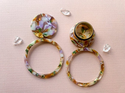 Brown & Pink Multicolor Hoops