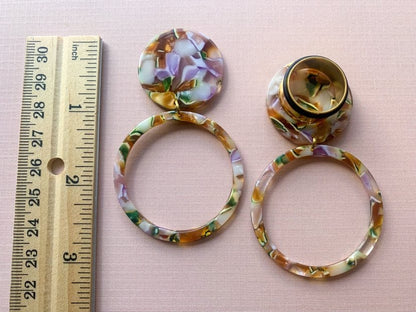 Brown & Pink Multicolor Hoops