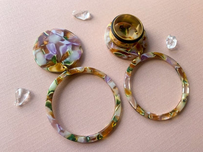 Brown & Pink Multicolor Hoops