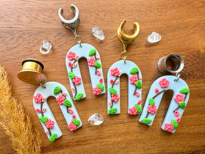 "Cherry Blossom Arches" Plug Earrings