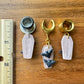 Clay Coffins w/ Bats Plug Earrings