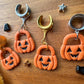 Clay Pumpkin Candy Bags Plug Earrings
