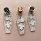 Clear Coffin Ghost Dangles