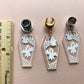 Clear Coffin Ghost Dangles