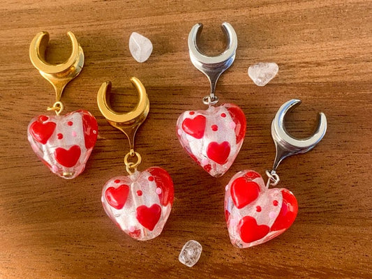 Clear Glass Hearts