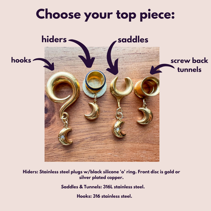 Mini Golden Crescent Moons