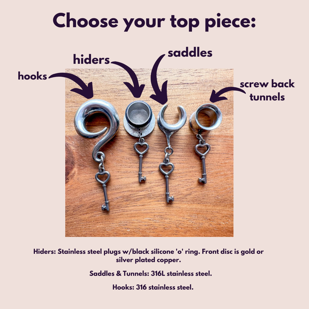 Silver "Key to My Heart" Dangles