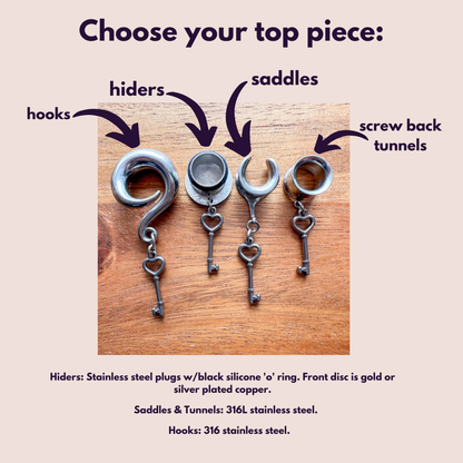 Silver "Key to My Heart" Dangles