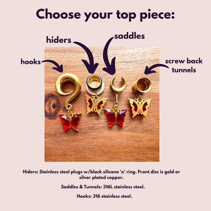 Gold & Red Butterflies