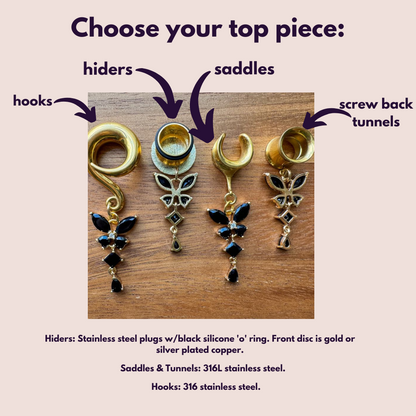 Small Black & Gold Butterflies