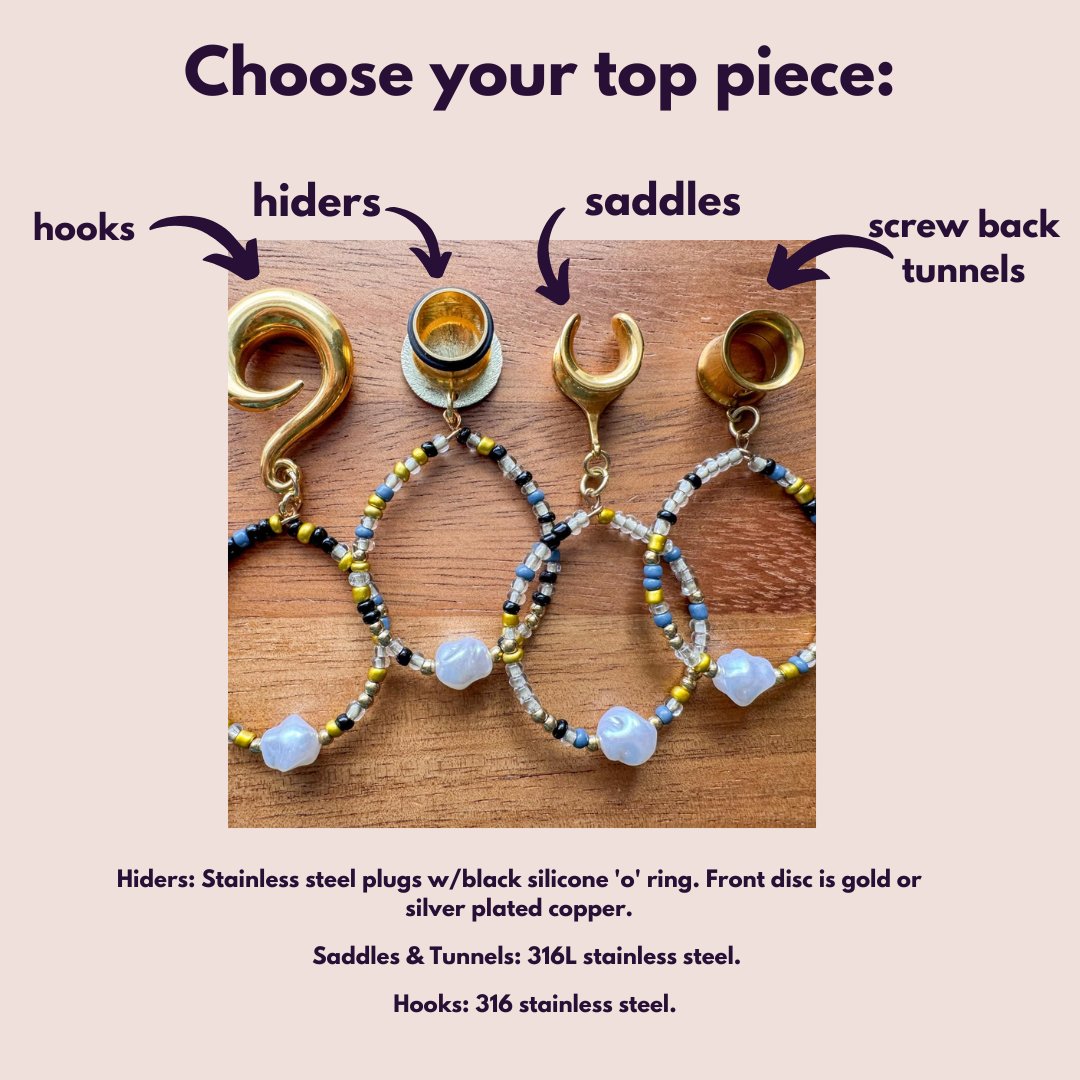 Golden Boho Pearl Hoops