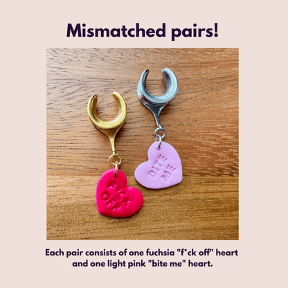 Feisty Mismatched Anti-Conversation Hearts