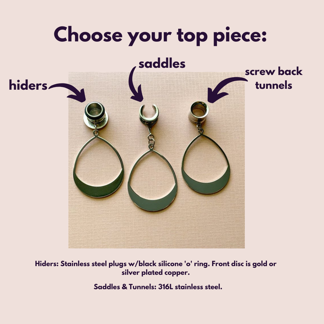 18k White Gold Tear Hoops