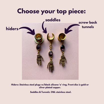 Gold Brass Skeleton Hands