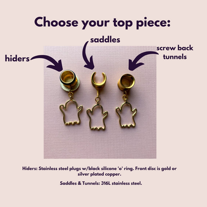 Gold Ghost Halloween Dangles