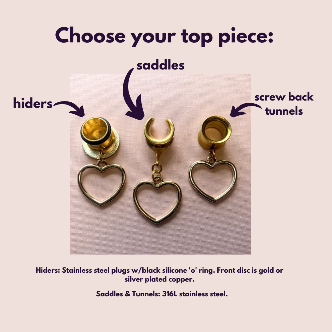 Light Gold Tone Hearts