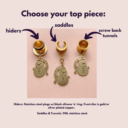 Gold Holiday Snowman