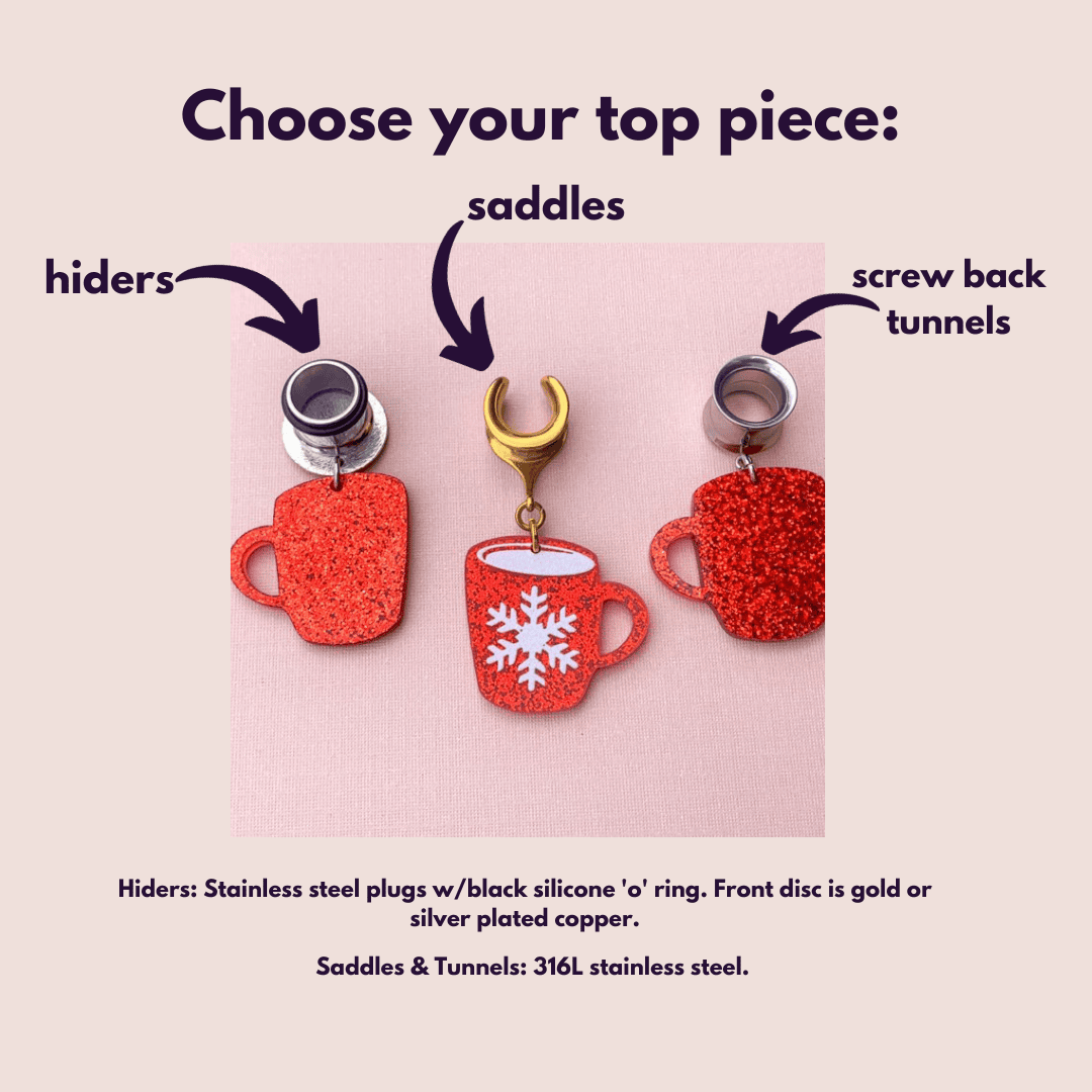 Gold or Silver Glittery Snowflake Mugs