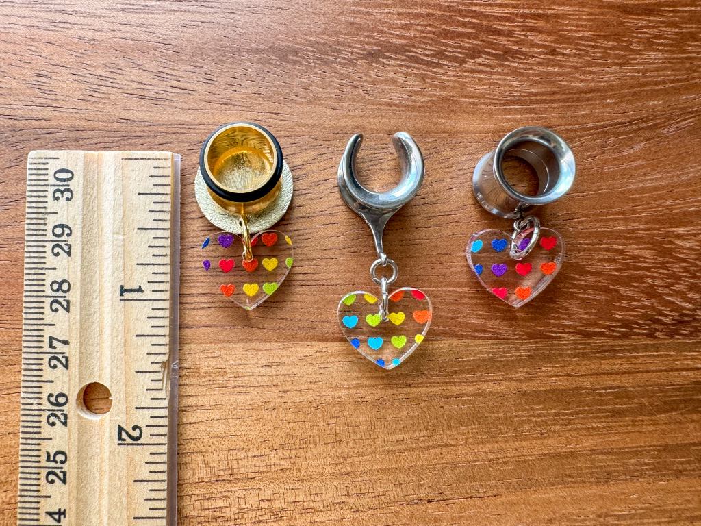 Dainty Rainbow Hearts