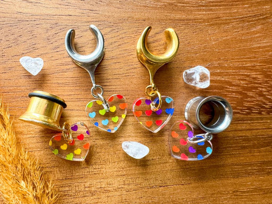 Dainty Rainbow Hearts