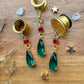 Dainty Red & Green Drops