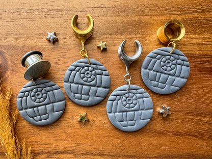 "Dark Side Station" Plug Earrings