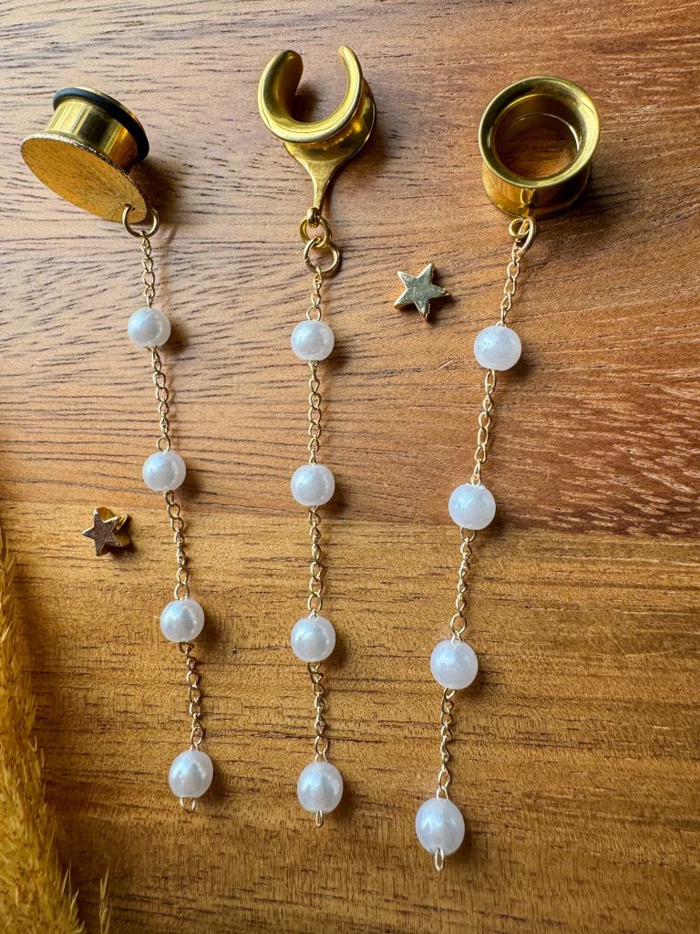 Delicate Golden Pearl Strands