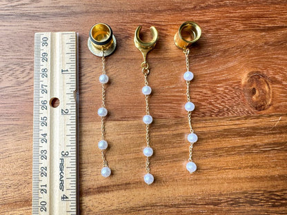 Delicate Golden Pearl Strands