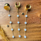 Delicate Golden Pearl Strands Plug Earrings
