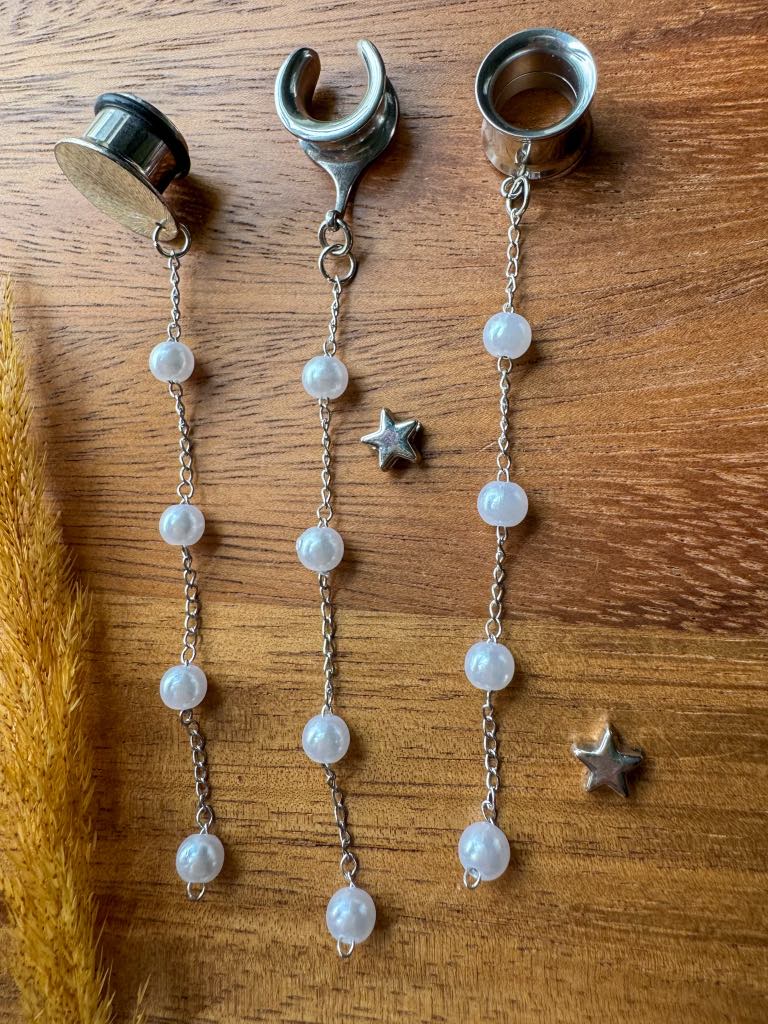 Delicate Silver Pearl Strands